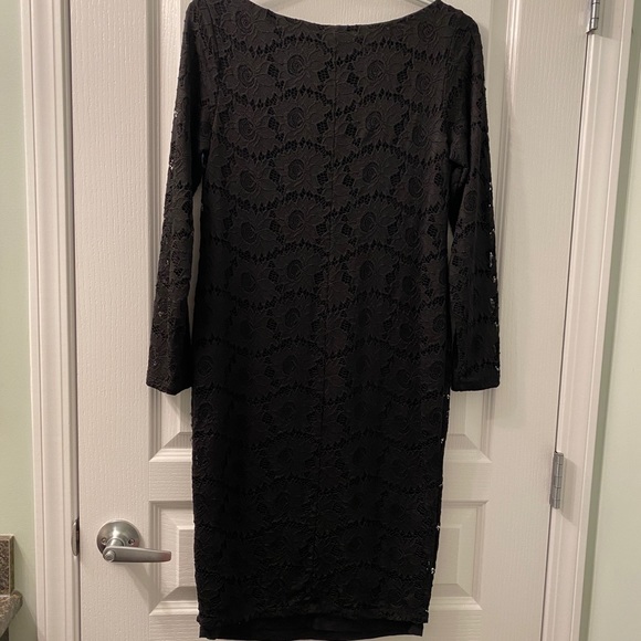 Ingrid & Isabel Boatneck Black Lace Maternity Dres - Picture 3 of 5